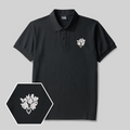 Clicker Emblem Geek Embroidered Polo Shirt