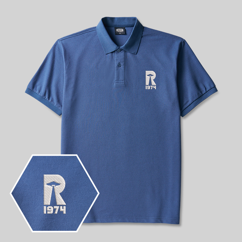 1974 Geek Embroidered Polo Shirt