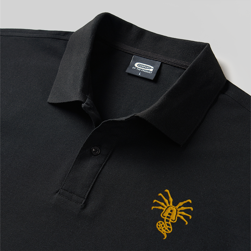 Facehugger Geek Embroidered Polo Shirt