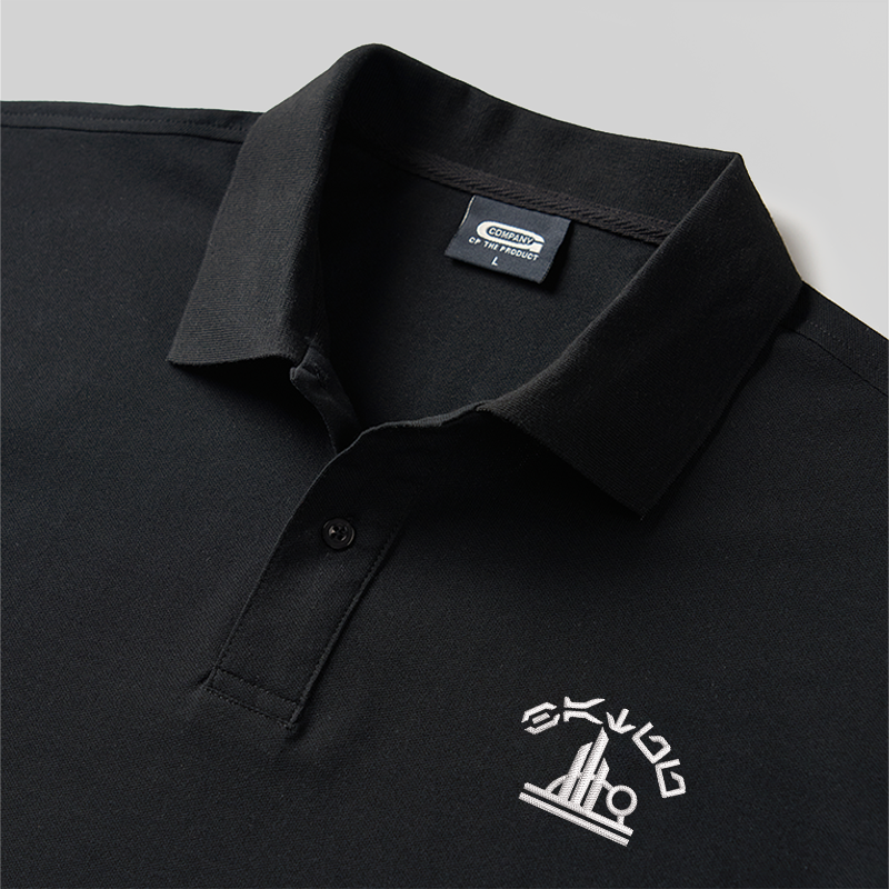 Black Spire Outpost Geek Embroidered Polo Shirt