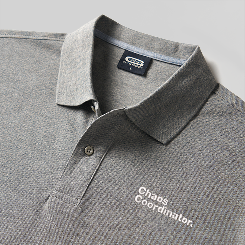 Chaos Coordinator Geek Embroidered Polo Shirt