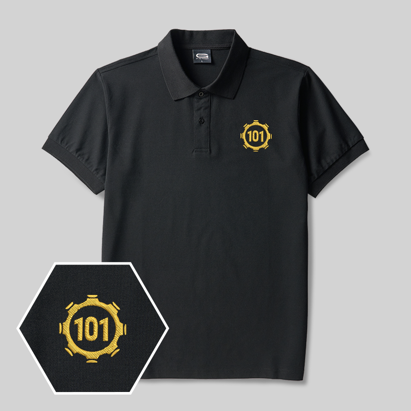 Shelter 101 Geek Embroidered Polo Shirt