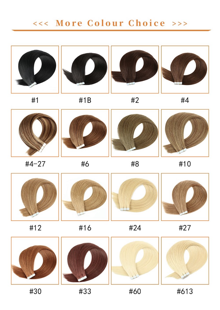 Goopatch Seamless Injected Hand-Tied Invisible Tape In Hair Extension -- 100% VIRGIN HUMAN HAIR(10-piece)