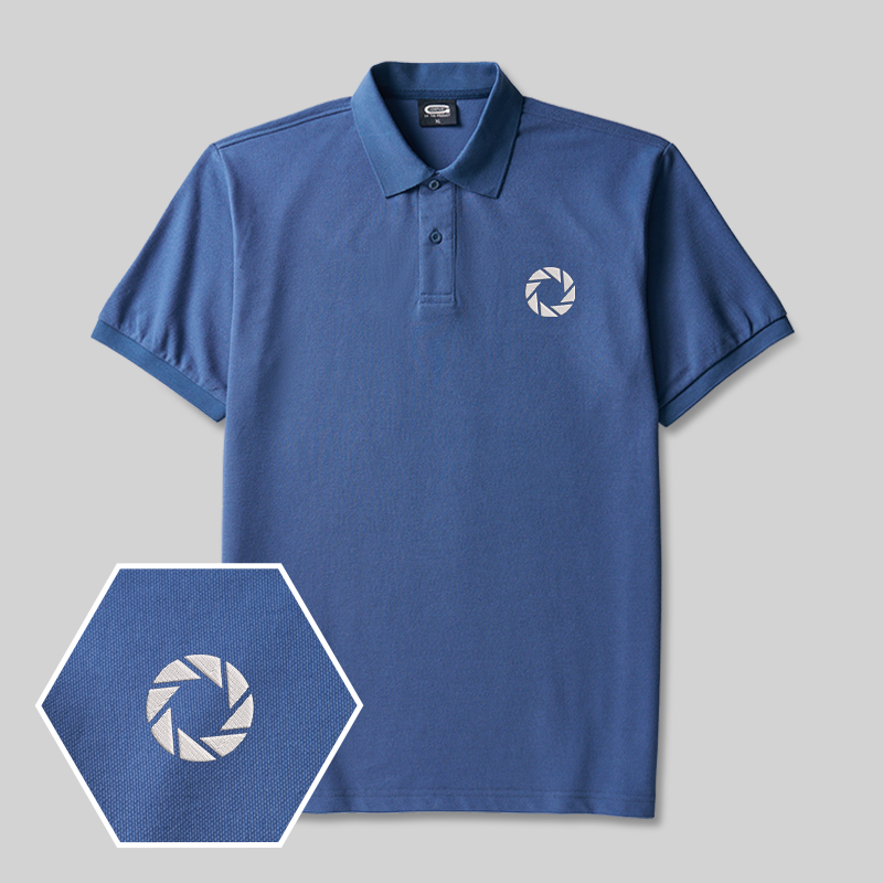 Aperture Geek Embroidered Polo Shirt