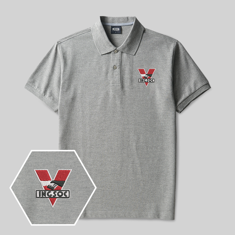 1984 INGSOC Geek Embroidered Polo Shirt