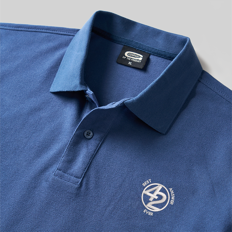 Best Answer Ever Geek Embroidered Polo Shirt